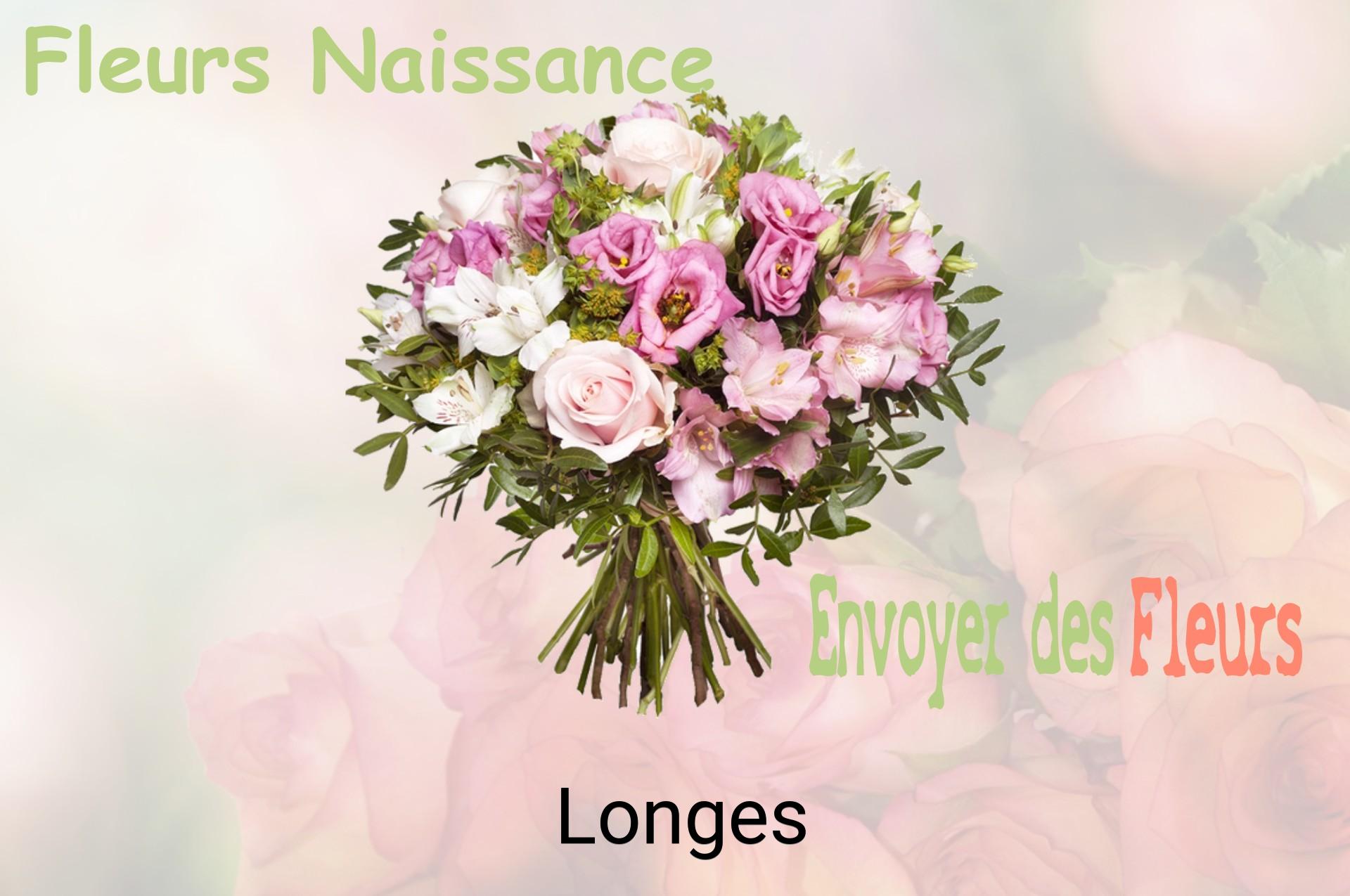 Bouquet de fleurs de naissance livré à Longes